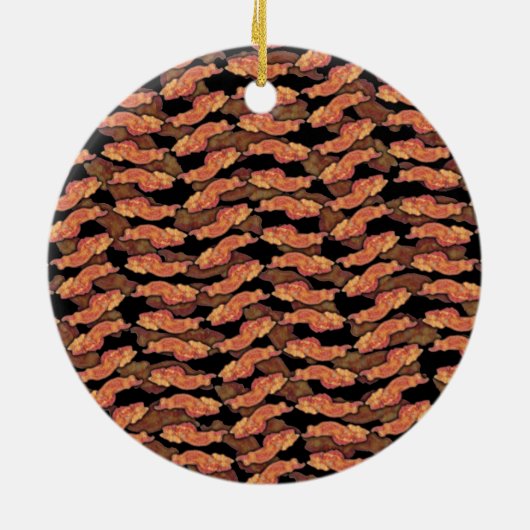 Bacon Pattern Keramik Ornament (Hinten)