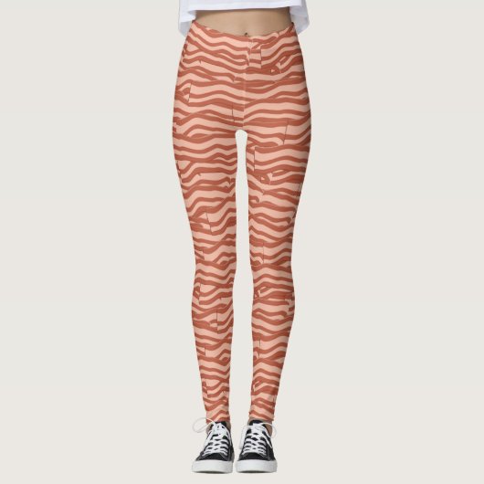 Bacon Pattern Leggings (Vorderseite)
