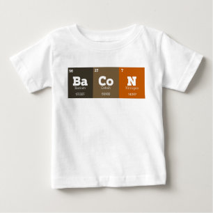 Bacon Periodic Table Chemistry Chemical Elements Baby T-shirt