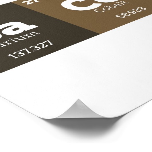 Bacon Periodic Table Chemistry Lehrer oder Student Poster (Ecke)