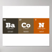 Bacon Periodic Table Chemistry Lehrer oder Student Poster (Vorne)