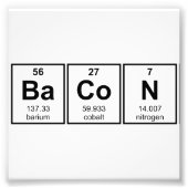 Bacon Periodic Table Element Symbols Fotodruck (Vorne)