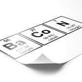 Bacon Periodic Table Element Symbols Fotodruck (Ecke)