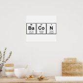 Bacon Periodic Table Element Symbols Poster (Küche)