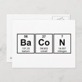 Bacon Periodic Table Element Symbols Postkarte (Vorne/Hinten)