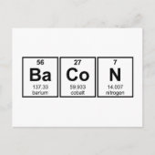 Bacon Periodic Table Element Symbols Postkarte (Vorderseite)