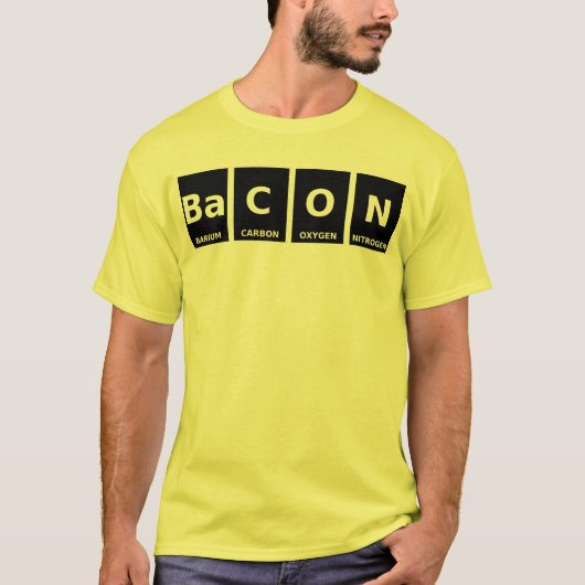 Bacon Periodic Table Funny Shirt (Vorderseite)