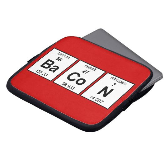 BaCoN Periodische Tabelle Laptopschutzhülle (Vorne Oben)