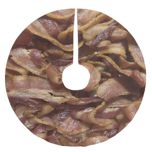 Bacon Polyester Weihnachtsbaumdecke (Vorderseite)