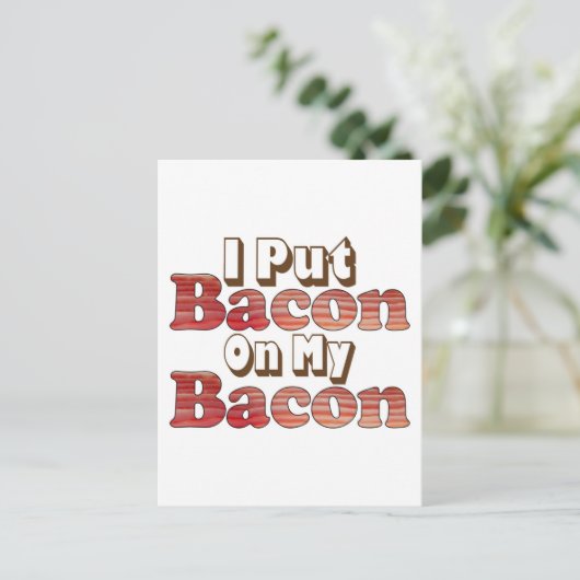 Bacon Postkarte (Stehend Vorderseite)