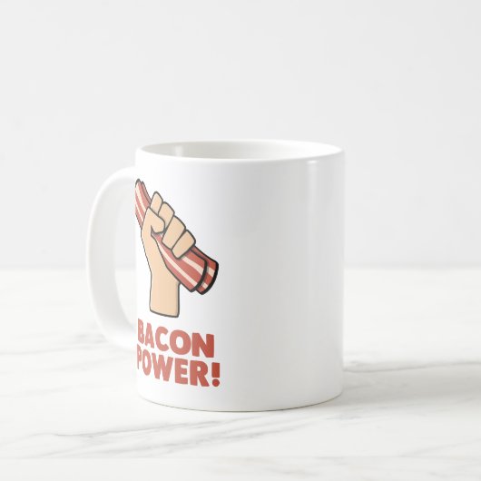 Bacon Power Kaffeetasse (Vorderseite Links)