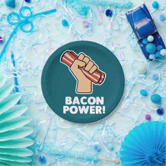 Bacon Power Pappteller (Party)