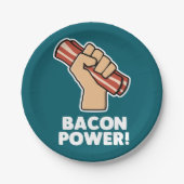 Bacon Power Pappteller (Vorderseite)