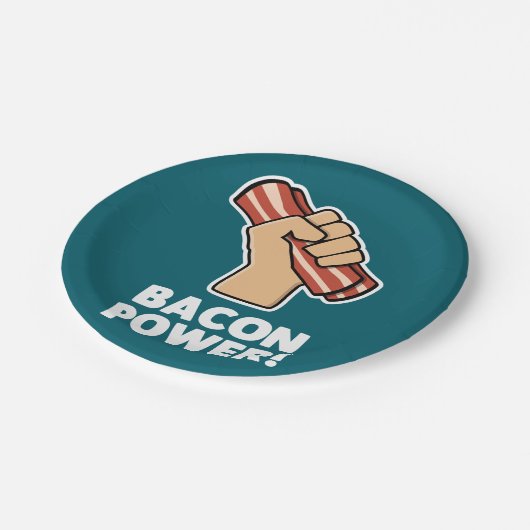 Bacon Power Pappteller (Schrägansicht)