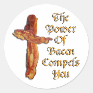 Bacon Power Runder Aufkleber