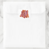 Bacon Quadratischer Aufkleber (Tasche)