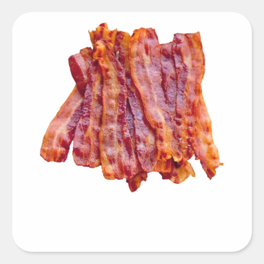 Bacon Quadratischer Aufkleber (Vorderseite)