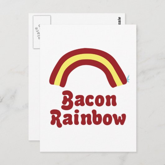 Bacon Rainbow Postkarte (Vorne/Hinten)
