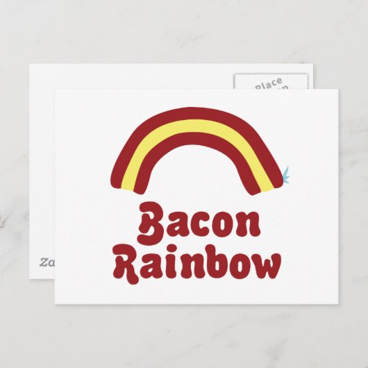 Bacon Rainbow Postkarte (Vorne/Hinten)