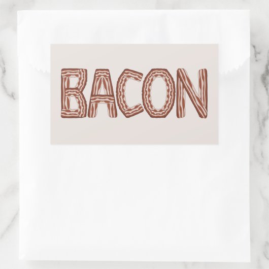 Bacon Rechteckiger Aufkleber (Tasche)