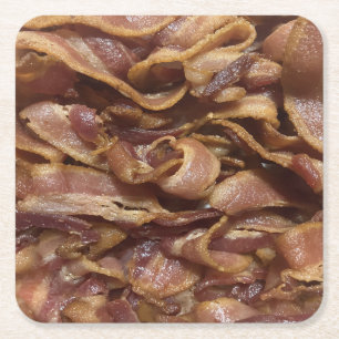 Bacon Rechteckiger Pappuntersetzer