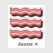 Bacon Red Fleisch Liebhaber Spaß Retro-Set Aufkleber (Blatt)