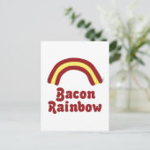 Bacon Regenbogen Postkarte (Stehend Vorderseite)