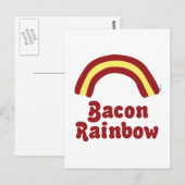 Bacon Regenbogen Postkarte (Vorne/Hinten)
