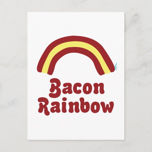 Bacon Regenbogen Postkarte (Vorderseite)