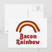 Bacon Regenbogen Postkarte (Vorne/Hinten)