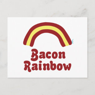 Bacon Regenbogen Postkarte