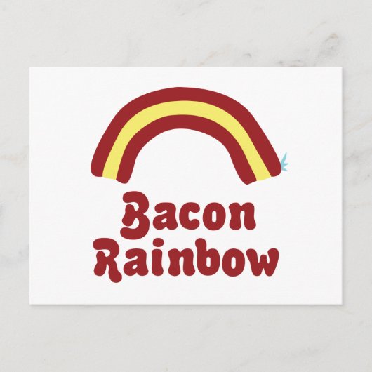 Bacon Regenbogen Postkarte (Vorderseite)