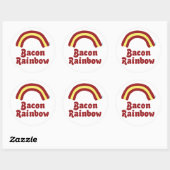 Bacon Regenbogen Runder Aufkleber (Blatt)