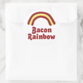 Bacon Regenbogen Runder Aufkleber (Tasche)