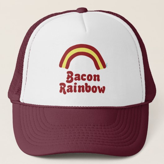 Bacon Regenbogen Truckerkappe (Vorderseite)