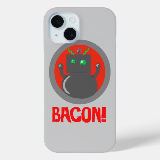 Bacon Robot iPhone Case (Rückseite)