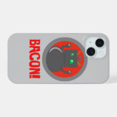 Bacon Robot iPhone Case 15 Hülle (Rückseite (Horizontal))
