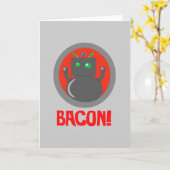 Bacon Robot Karte (Gelbe Blume)
