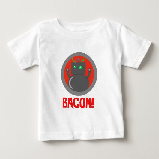 Bacon Robot Säugling T - Shirt (Vorderseite)