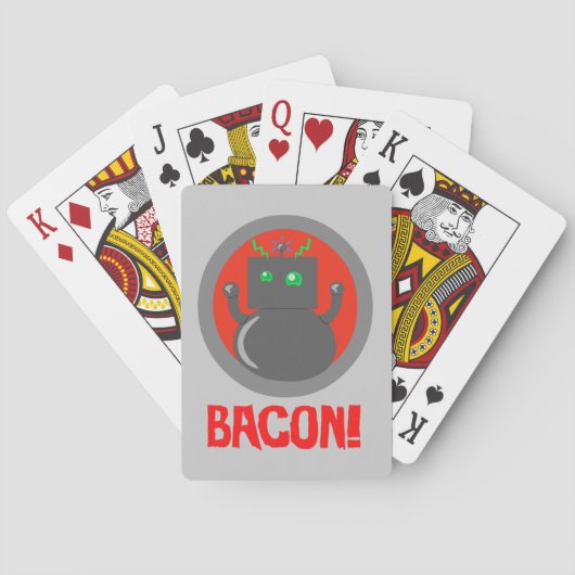 Bacon Robot Spielkarten (Rückseite)