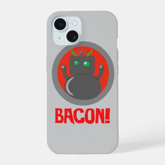 Bacon-Roboter-iPhone-Hülle iPhone 15 Hülle (Rückseite)