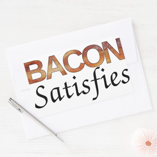 Bacon Satisates Rechteckiger Aufkleber (Umschlag)