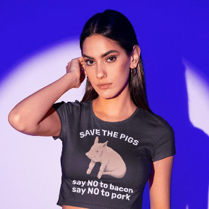 BACON SAY NO - DIE T - SHIRT DER SCHWEINE GERETTET