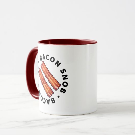 Bacon Snob Tasse (Vorderseite Links)