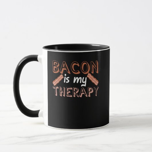 Bacon Sprichwort Joke Therapie Fleisch Schweinefle Tasse (Links)