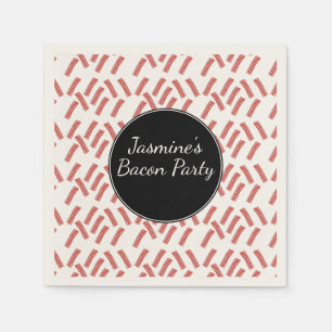 Bacon-Streifen Geburtstag jedes Alters Serviette