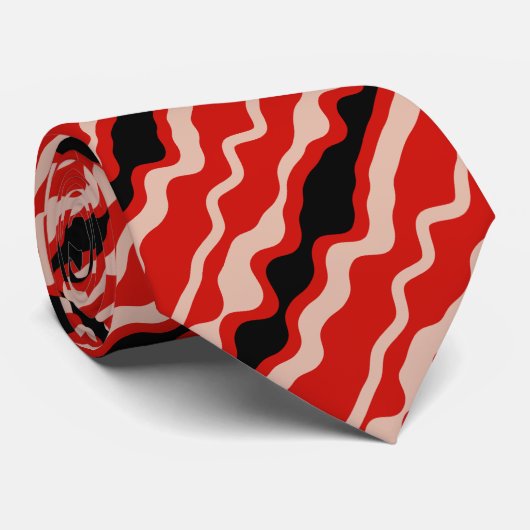 Bacon-Streifen Krawatte (Gerollt)