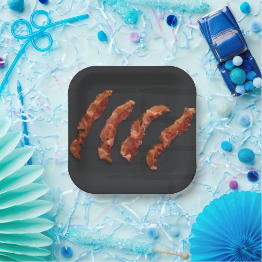 Bacon Strips GRILLEN Party Pappteller (Party)