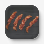 Bacon Strips GRILLEN Party Pappteller (Vorderseite)