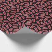 Bacon Strips Muster Geschenkpapier (Ecke)